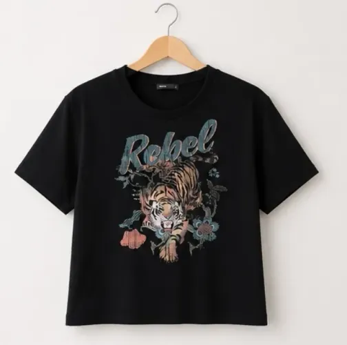 t shirt preta estampada 