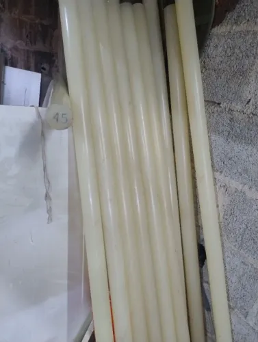 Tarugo Polipropileno PP, Com 45Mm De Diâmetro Em Bastão Com 1,50 m
