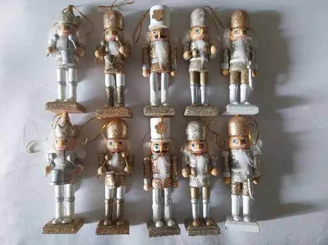 NATAL: 10 quebra-nozes (soldadinhos de chumbo) - 13cm de altura