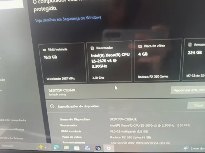 PC gamer xeon E5-2670 v3 2.30 GHz 24gb ram 1T armazenamento RX560 roda tudo