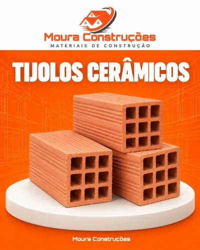 Tijolos Cerâmicos 6 Furos para Construção Alvenaria