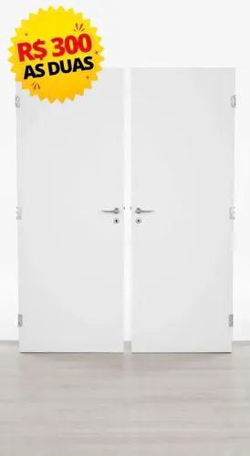 2 Portas Branca lisa 2,10x80 e 2,10x70 - Com maçaneta inox - R$300,00 as duas