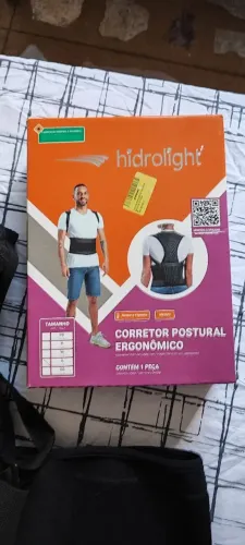 Corretor Postural Preto Hidrolight Tamanho G Modelo OR1453
