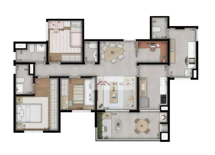 Apartamento à venda no Reserva Perfetto - Jardim Aurélia - Campinas/SP
