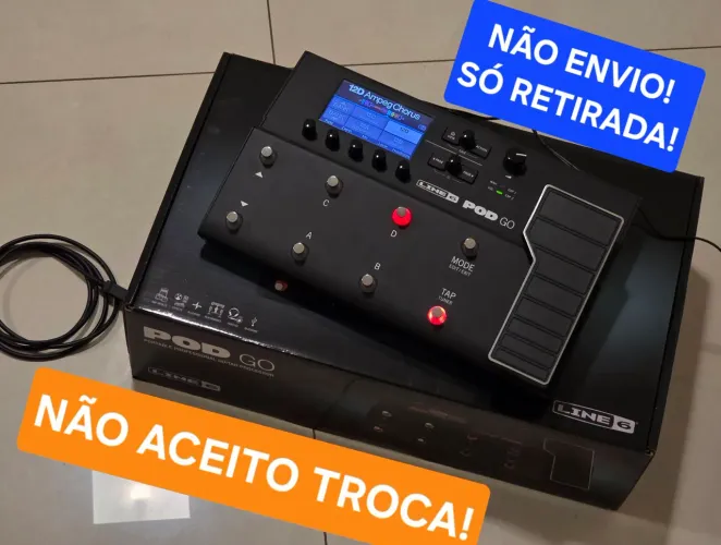 [SÓ VENDA] Pedaleira Line6 Line 6 Pod Go - PERFEITA - NA GARANTIA