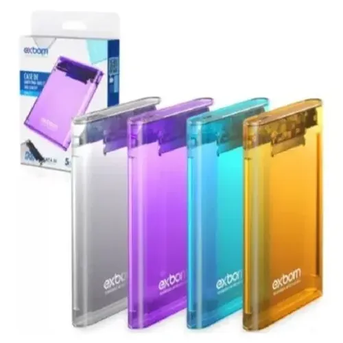  Case Externo Para Hd 2,5'' Sata Usb 3.0 Colorido - Exbom