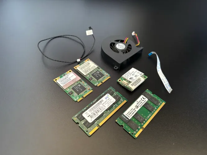 Peças de notebook, Memórias DDR2, Placa Wi-Fi, Cooler, Placa Molden