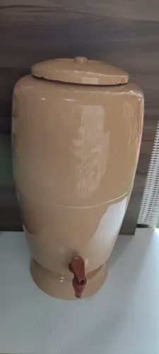 Filtro de água vintage Pozzani em louça (6 Litros 2 Velas)