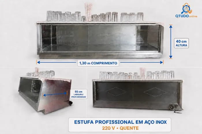 Estufa profissional Aço Inox