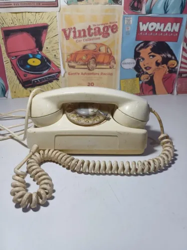 Telefone antigo de disco sem teste 