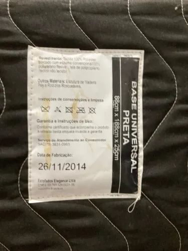 BASE UNIVERSAL PRETA (88CM (LARGURA) X 188CM (COMPRIMENTO) X 25CM (ALTURA))