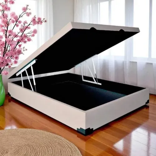 Cama Box Bau Padrao Casal 138x188 Frete Gratis