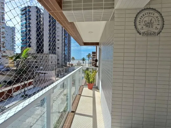 Caiçara  70 m²  2 Dorms com Suíte  Varanda Gourmet  100m da Praia