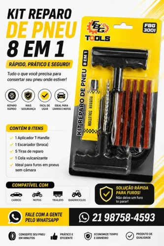 Kit reparo de pneus 