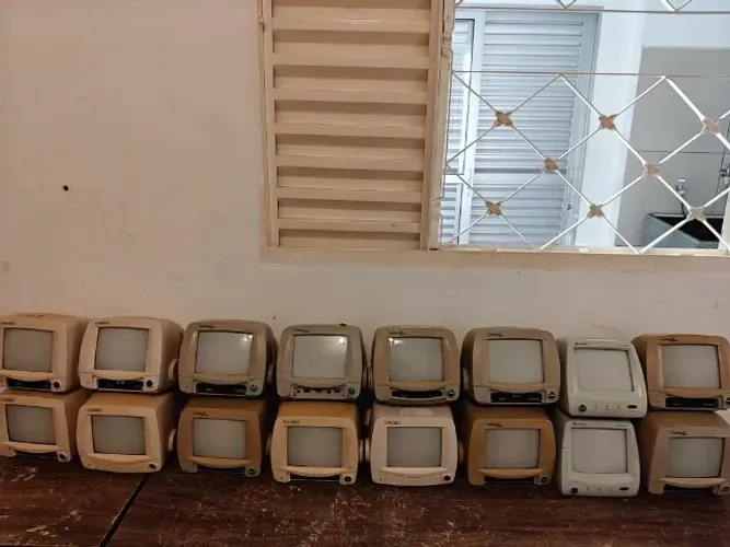 lote de 16 tv crt 10 polegadas para retro game com audio e video
