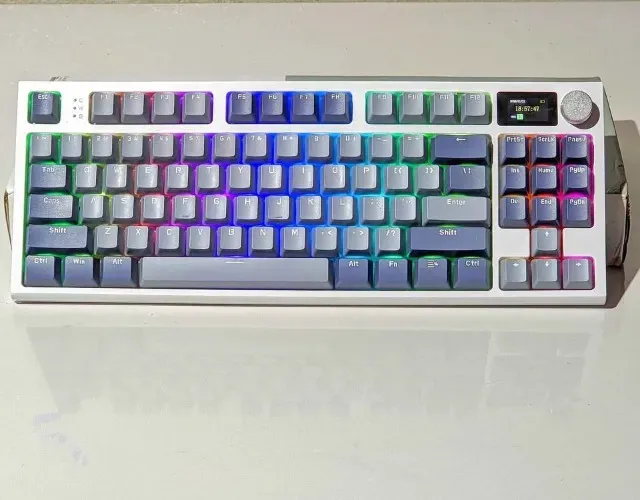 Attack Shark Wireless K86 RGB Sem Fio com Tela Personalizavel e modo Triplo de conexão