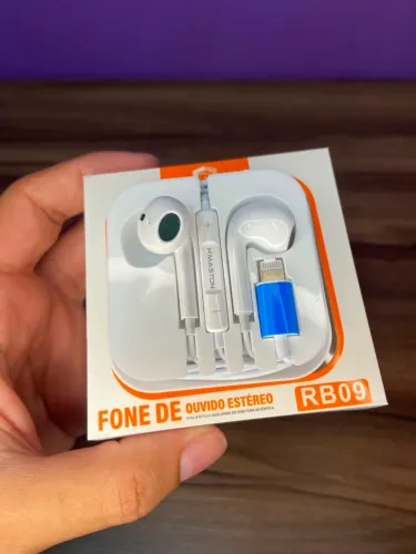 Fone de ouvido Bluetooth com fio Lightning - entrega grátis e rápida