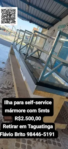 R$2.500 ilha de self-servicecom 4mtx 80cm * 