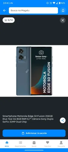 Celular Motorola moto Edge 50 fusion azul