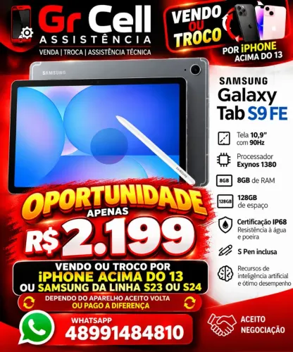 Tablet samsung s9 FE 128 Gb expansivo