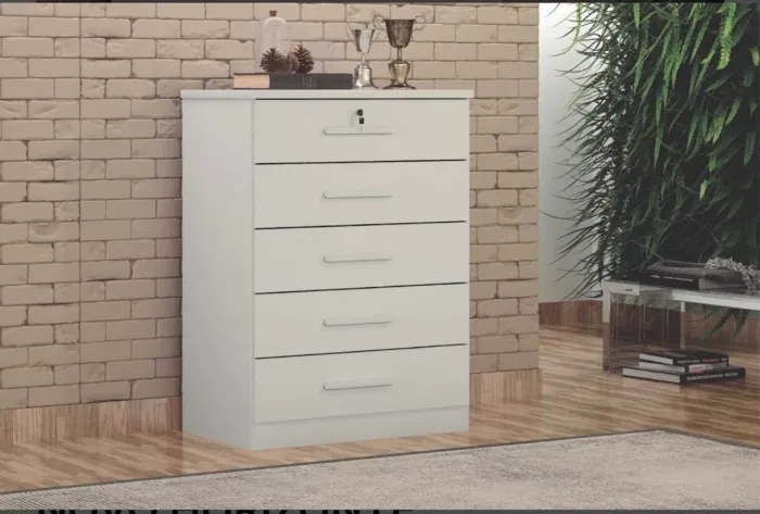 Cômoda Compacta 5 Gavetas