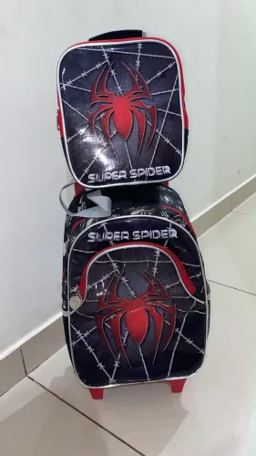 Kit mochila e lancheira homem aranha