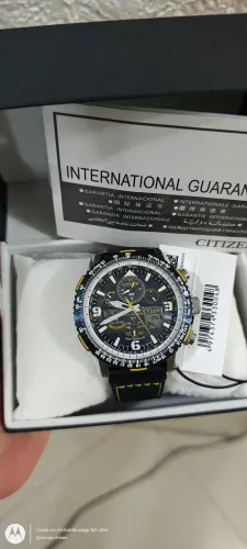 Relógio Citizen Ecodrive Skyhalk rádio controle blue angels novo completo 