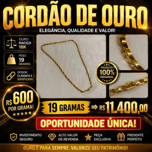 Vendo cordões e pulseiras de ouro, bem elegante