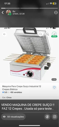 Máquina de crepe suíço