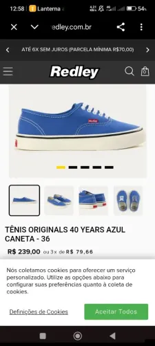 Tênis Redley Originals - AZUL CANETA