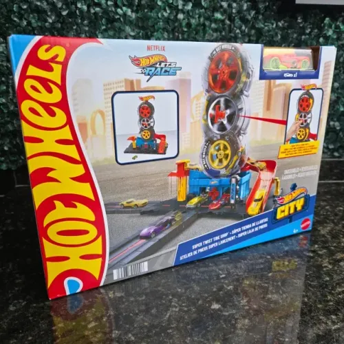Pista Hot Wheels City Super Loja De Pneus Mattel - Novo, Lacrado