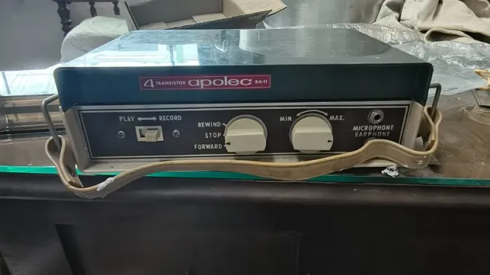 gravador de rolo portátil importado apolec anos 60