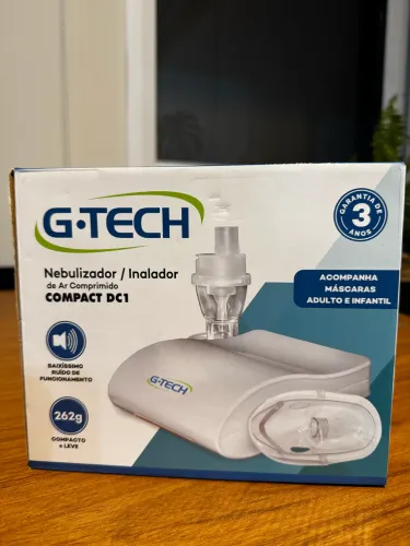 Nebulizador (ou inalador) de ar comprimido, modelo G-Tech Compact DC1.