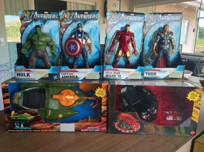 He Man Origins Wind Raider Roton Vingadores Hulk Homem de Ferro Thor Capitão América