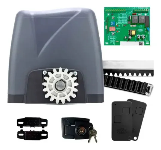 Kit Motor Rossi Dz Nano Turbo 600kg Para Portão Deslizante