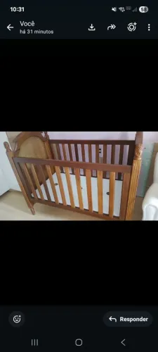 Berço luis XVI (madeira) impecável 