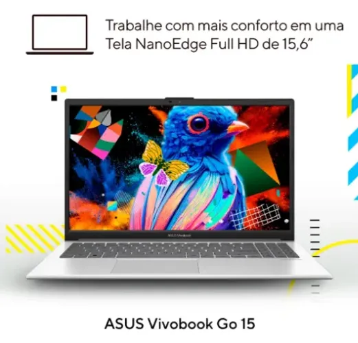 Notebook ASUS Vivobook Go 15 Intel Core i3 N305, 8GB RAM, 512GB SSD