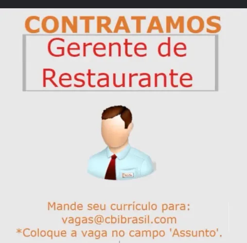 Vaga de gerente 