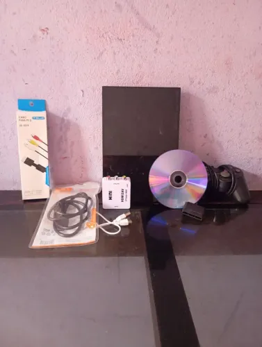 PlayStation 2 + 1 jogo + 1 controle + Cabo HDMI + HDMI + Cabo Av