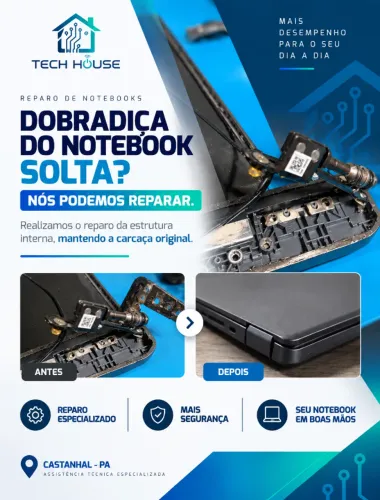 Reparo de Carcaças e Dobradiças de Notebooks