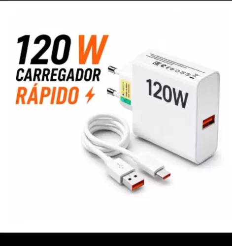 Carregador de celular turbo 120 W tipo C