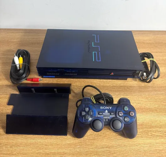 PlayStation 2 midnight blue + base original 