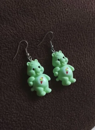 Brinco verde ursinhos carinhosos