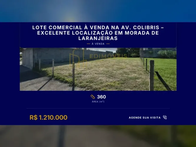 Morada de Laranjeiras: Lote Comercial com Excelente Localização!