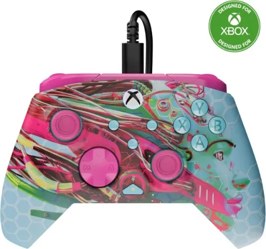 Controle de Xbox Avançado com fio Rematch Glow Android Dreams PDP Gaming