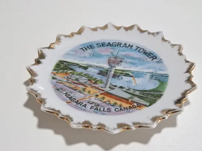 Prato Decorativo Porcelana Vintage Souvenir Japão Niagara Falls Anos 60