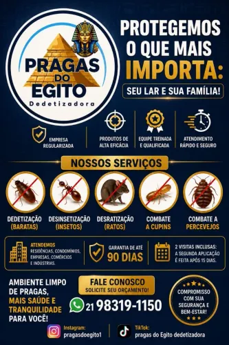 DEDETIZAÇÃO RESIDÊNCIA, COMÉRCIO,CONSULTORIOS