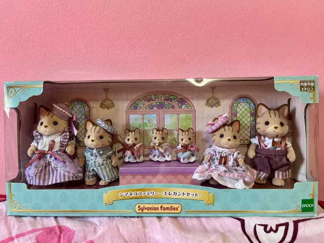 sylvanian families família gato listrado deluxe