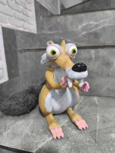 Boneco da era só gelo esquilo scrat bandeirante 2009 raridade para colecionadores 