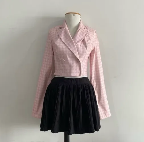 Blazer Cropped rosa